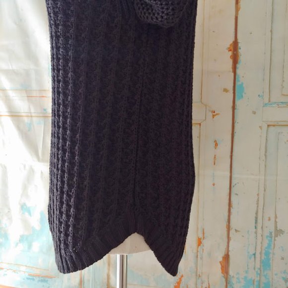 Calvin Klein long sleeve crew neck scoop side thick woven texture sweater/M/blk - Picture 3 of 9